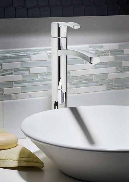 American Standard Perth Monoblock Bathroom Faucet in Satin Nickel Finish