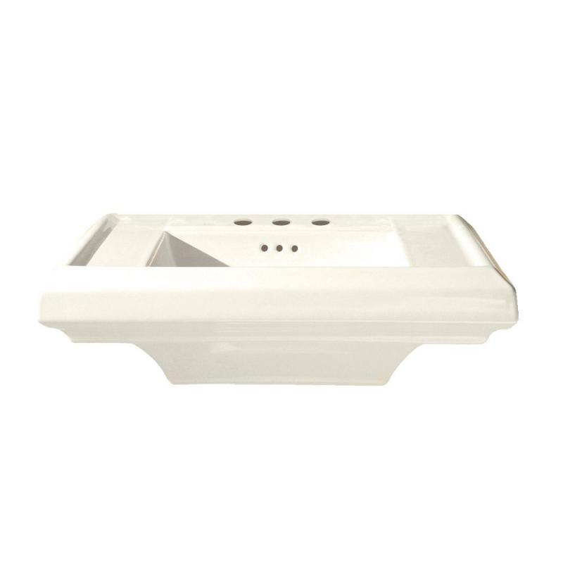 American Standard Town Square 24" Bathroom Pedestal Sink Basin with 4" Faucet Spacing in Linen