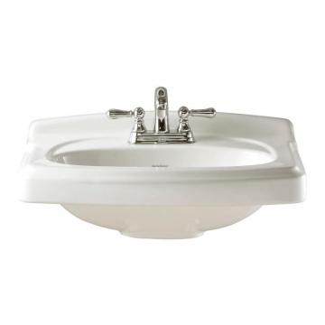 American Standard Portsmouth 10" Pedestal Sink Basin in White