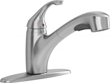 American Standard Jardin Single Handle Pull Out Kitchen Faucet In Stainless Steel