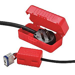 Honeywell Plug Lockout, Polypropylene, 220/550 Voltage, 1" Max. Cord Dia.
