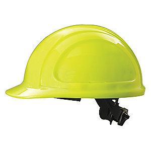 Honeywell Front Brim Hard Hat, 4 pt. Ratchet Suspension, Hi-Visibility Yellow