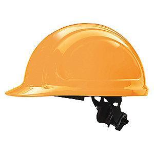 Honeywell Front Brim Hard Hat, 4 pt. Ratchet Suspension, Hi-Visibility Orange