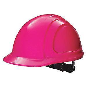 Honeywell Front Brim Hard Hat, 4 pt. Ratchet Suspension, Hot Pink, Hat Size: 6-1/2 to 8