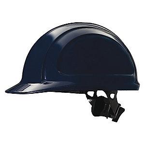 Honeywell Front Brim Hard Hat, 4 pt. Ratchet Suspension, Navy, Hat Size: 6-1/2 to 8
