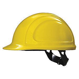Honeywell Front Brim Hard Hat, 4 pt. Pinlock Suspension, Yellow, Hat Size: 6-3/4 to 7-3/8