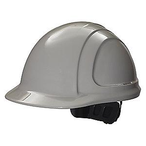 Honeywell Front Brim Hard Hat, 4 pt. Ratchet Suspension, Gray, Hat Size: 6-5/8 to 7-3/4