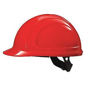Honeywell Front Brim Hard Hat, 4 pt. Pinlock Suspension, Hi-Visibility Red
