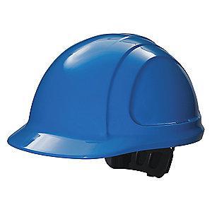 Honeywell Front Brim Hard Hat, 4 pt. Ratchet Suspension, Sky Blue, Hat Size: 6-1/2 to 8
