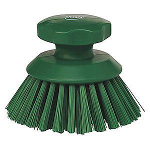Vikan 5" Polyester Short Handle Scrub Brush, Green