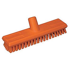 Vikan 10-3/4" Polyester Replacement Brush Head Scrub Brush, Orange