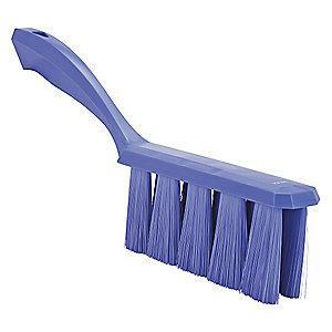 Vikan 13" Polyester Short Handle Bench Brush, Purple