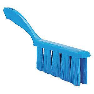 Vikan 13" Polyester Short Handle Bench Brush, Blue