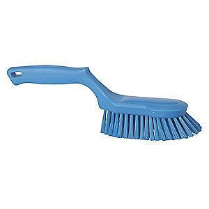Vikan 12-1/2" Polyester Short Handle Scrub Brush, Blue
