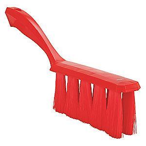 Vikan 13" Polyester Short Handle Bench Brush, Red
