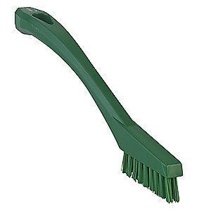 Vikan 8" Polyester Short Handle Scrub Brush, Green