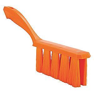Vikan 13" Polyester Short Handle Bench Brush, Orange