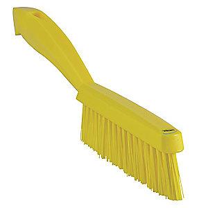 Vikan 11-51/64" Polyester Short Handle Scrub Brush, Yellow
