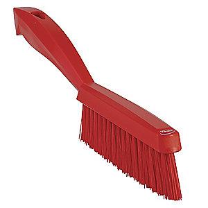 Vikan 11-51/64" Polyester Short Handle Scrub Brush, Red