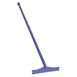 Vikan 24" Straight Rubber Floor Squeegee With Handle, Purple