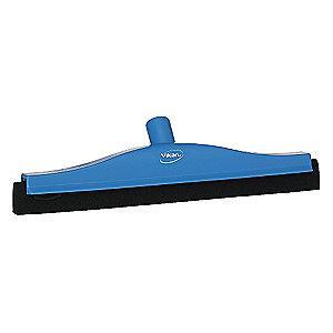 Vikan 16" Straight Double TPE Rubber Floor Squeegee Without Handle, Blue
