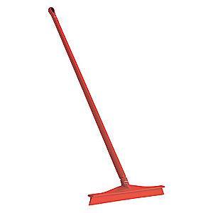 Vikan 24" Straight Rubber Floor Squeegee With Handle, Red