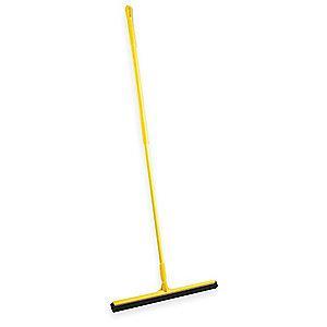 Vikan 28" Straight Double Foam Rubber Floor Squeegee With Handle, Yellow