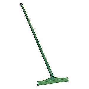 Vikan 24" Straight Rubber Floor Squeegee With Handle, Green