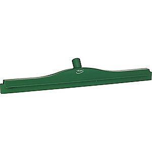 Vikan 24" Straight Double Rubber Floor Squeegee Without Handle, Green