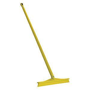 Vikan 24" Straight Rubber Floor Squeegee With Handle, Yellow