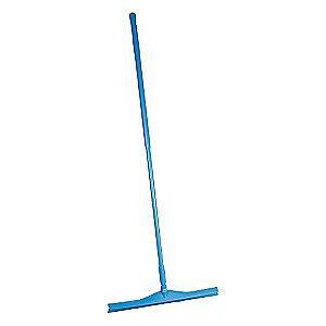 Vikan 24" Straight Rubber Floor Squeegee With Handle, Blue