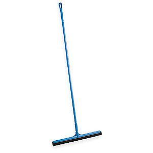 Vikan 20" Straight Double Foam Rubber Floor Squeegee With Handle, Blue