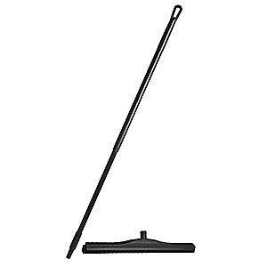 Vikan 24" Straight Double Foam Rubber Floor Squeegee With Handle, Black
