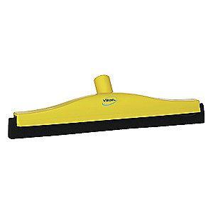 Vikan 16" Straight Double TPE Rubber Floor Squeegee Without Handle, Yellow