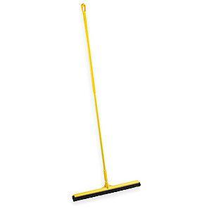 Vikan 20" Straight Double Foam Rubber Floor Squeegee With Handle, Yellow