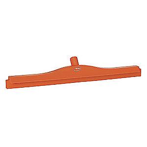 Vikan 24" Straight Double Rubber Floor Squeegee Without Handle, Orange