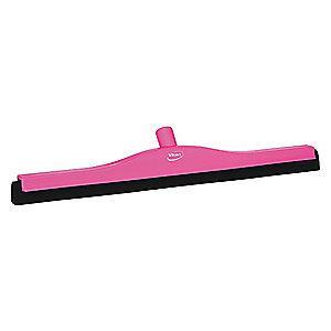 Vikan 24" Straight Double Foam Rubber Floor Squeegee Without Handle, Pink
