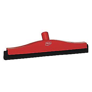 Vikan 16" Straight Double TPE Rubber Floor Squeegee Without Handle, Red