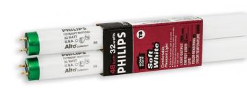 Philips Fluorescent 32W T8 48" Soft White (3000K) - 2 Pack
