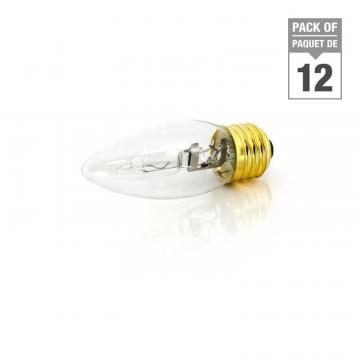 Philips Halogen 60W Chandelier Medium Base - Case of 12 Bulbs