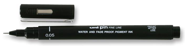 uni-ball 0.05mm Pin Fine Line Drawing Pen - Black