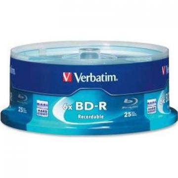 Verbatim BD-R 25GB 6x with Branded Surface 25-Pack Spindle