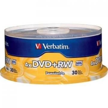 Verbatim DVD+RW 4.7GB 4x Branded Surface 30-Pack Spindle