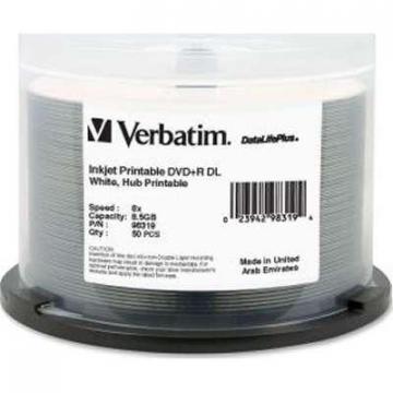 Verbatim 50-pack DVD+R DL 8.5GB 8x Inkjet Printable