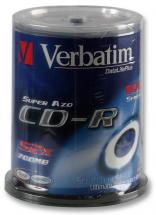 Verbatim 52x Speed CD-R Super AZO Blank CDs - 100 Pack Spindle