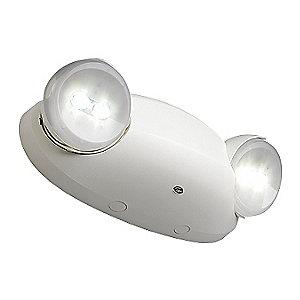 Lithonia 120 to 277V LED Emergency Light, 14.2W, White Plastic
