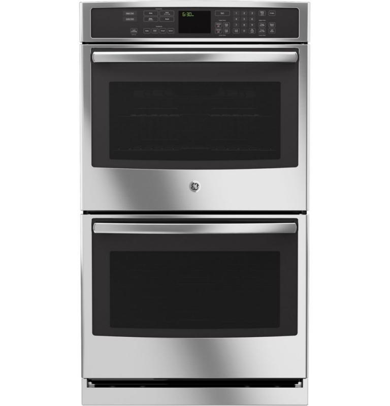 GE 10 cu. ft. Electric Convection Self-Cleaning Double Wall Oven in Stainless Steel