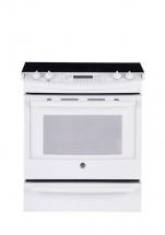 GE 5.2 cu. ft. Slide-in CleanDesign Electric Convection Range in White