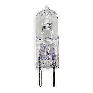 GE Trade Number Q100T3/12V/CL, 100W Miniature Halogen Bulb, T3, 2-Pin (GY6.35)