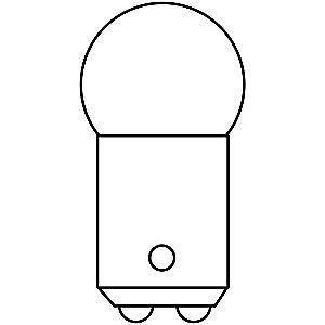 GE Trade Number 90, 8.0W Miniature Incandescent Bulb, G6, Double Contact Bayonet (BA15d)